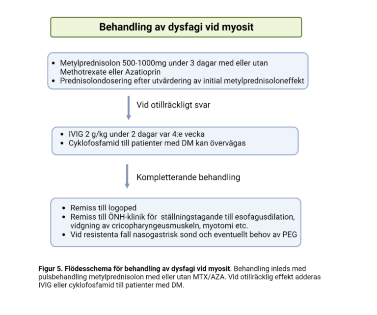 Myosit Behandling av manifestationer vid myosit
